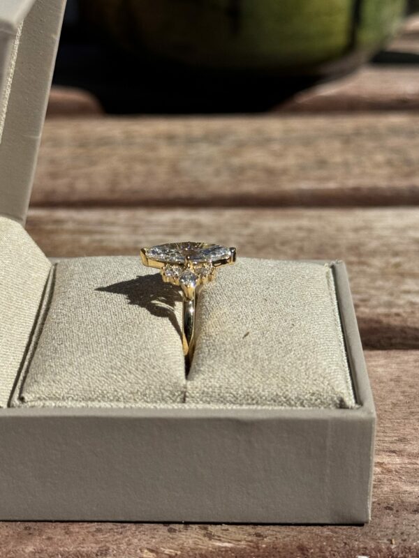 2.01 CT E VS2 Lab Grown Marquise Diamond Ring - Image 8