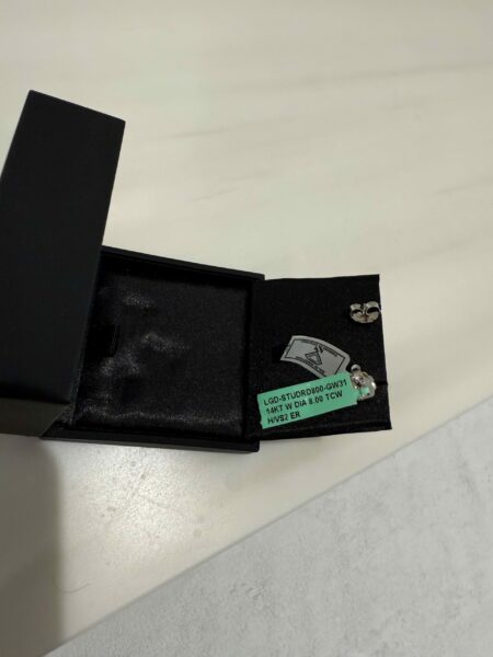 IGI 8 Carat G VS1 Round Lab-Grown Diamond Earrings - Image 4