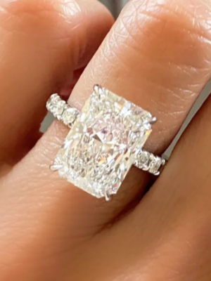 IGI 5.01 D VS1 Lab Grown Radiant Diamond Ring