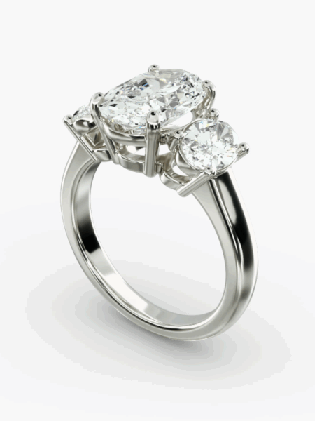 1.02 Carat E VVS2 Oval Lab Grown Ring
