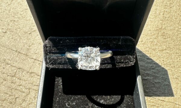 IGI 3.01 Carat D VS1 Cushion Lab Grown Ring - Image 2