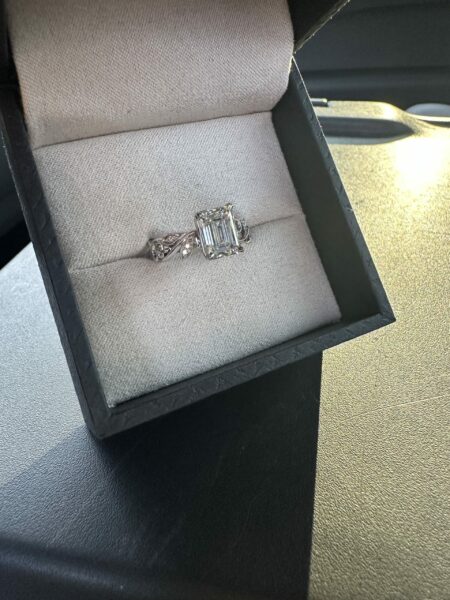 2.04 Carat G VVS2 Emerald Lab Grown Ring