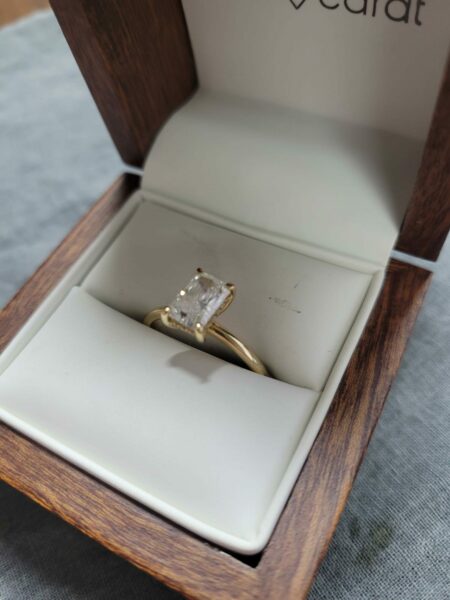 Not Sure/Unknown 1.72 Carat D VVS2 Radiant Lab Grown Ring