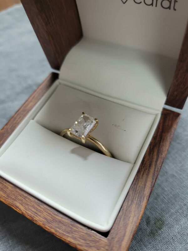 Not Sure/Unknown 1.72 Carat D VVS2 Radiant Lab Grown Ring - Image 1