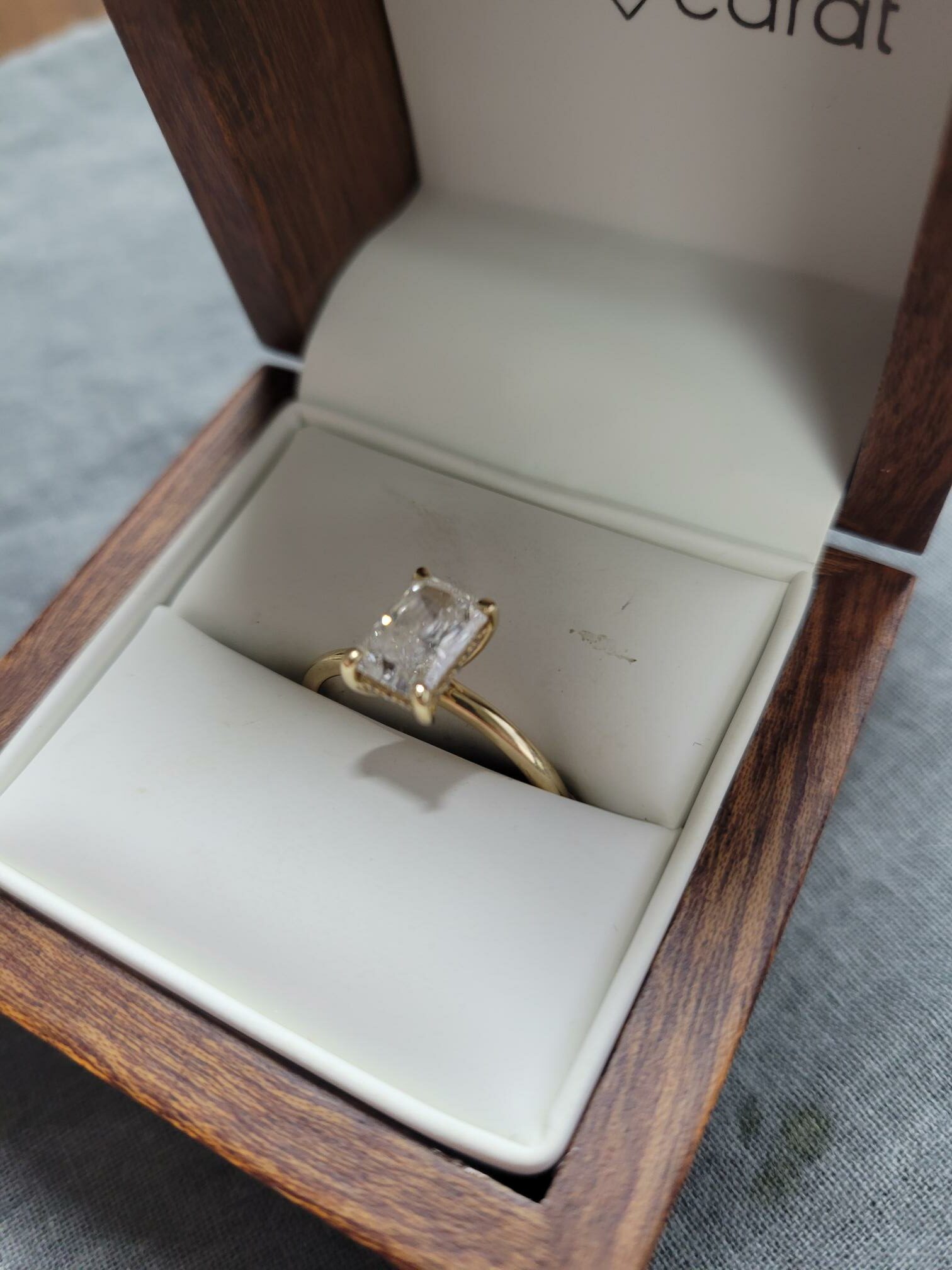 Not Sure/Unknown 1.72 Carat D VVS2 Radiant Lab Grown Ring - Image 1