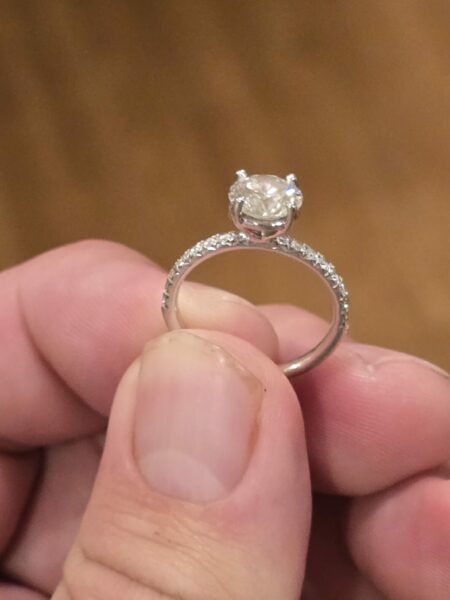 IGI 1.64 Carat G VS1 Round Lab Grown Ring