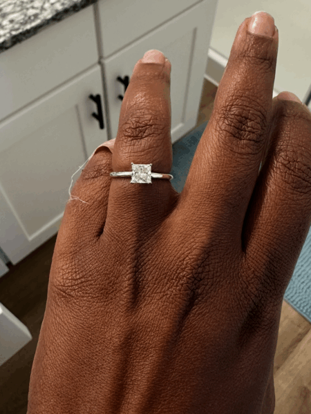 1.05 Carat H VS1 Princess Lab Grown Ring - Image 2