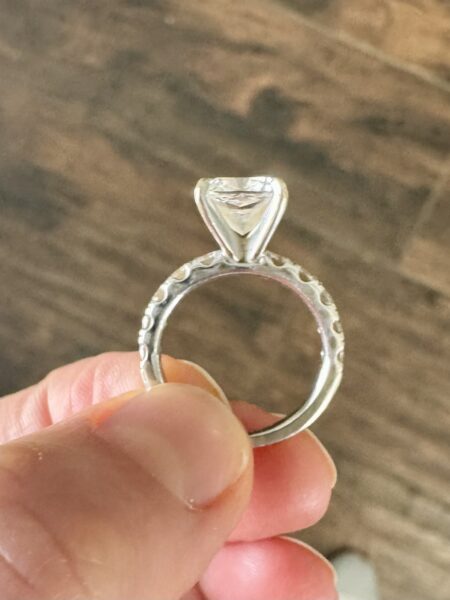 2.5 Carat E VS1 Cushion Lab Grown Ring - Image 8