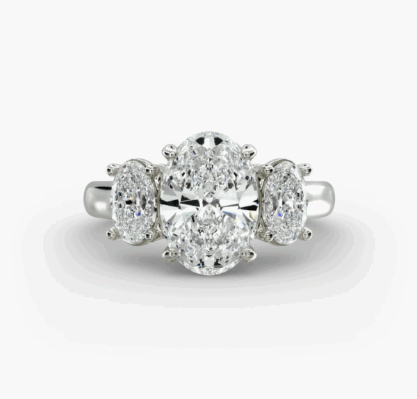 1.02 Carat E VVS2 Oval Lab Grown Ring - Image 9