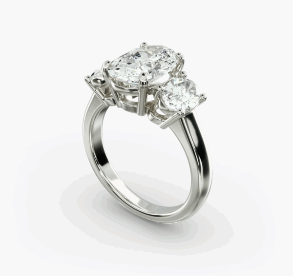 1.02 Carat E VVS2 Oval Lab Grown Ring - Image 8