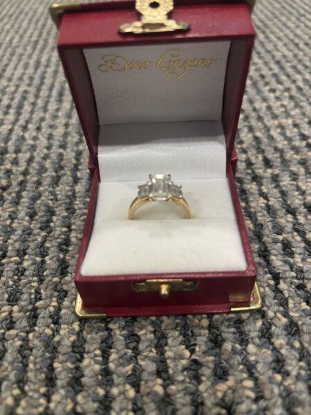 GSI 2.86 Carat F VVS2 Emerald Lab Grown Ring