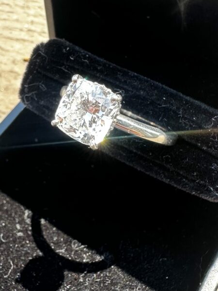 IGI 3.01 Carat D VS1 Cushion Lab Grown Ring - Image 10