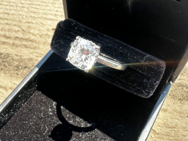 IGI 3.01 Carat D VS1 Cushion Lab Grown Ring - Image 10