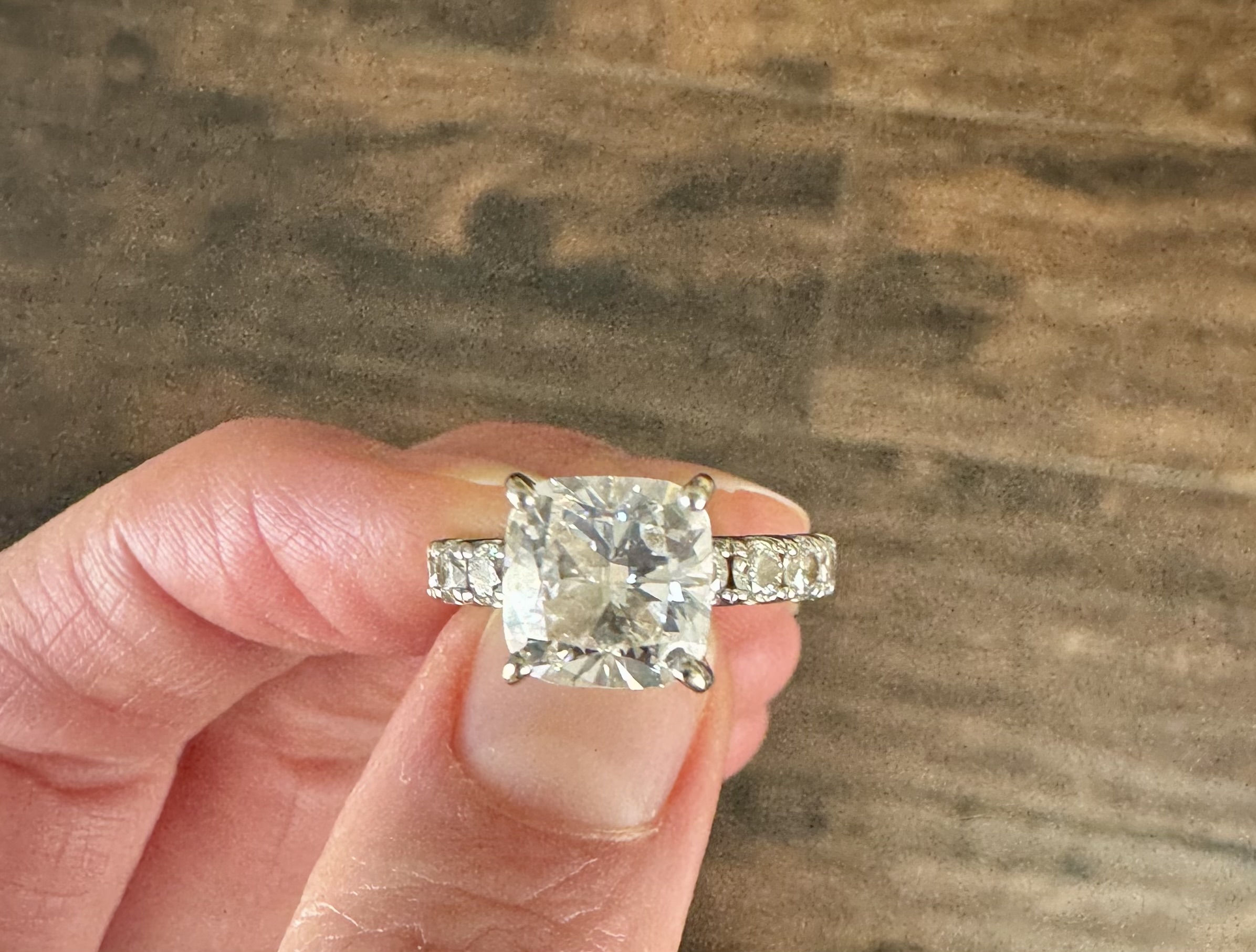 2.5 Carat E VS1 Cushion Lab Grown Ring - Image 7