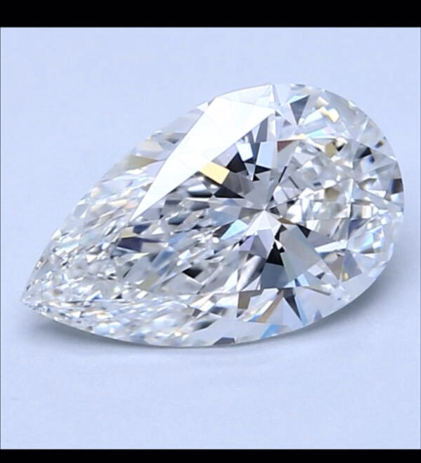 IGI 1.7 Carat F VVS2 Pear Lab Grown Loose Diamond - Image 3