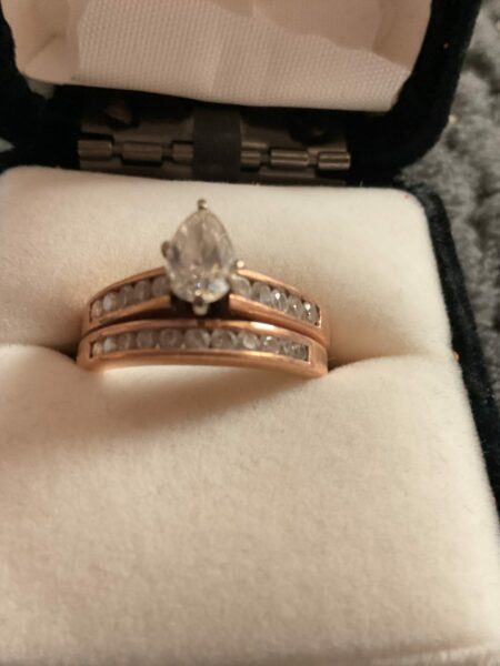 0.72 Carat J SI2 Pear Natural Diamond Ring