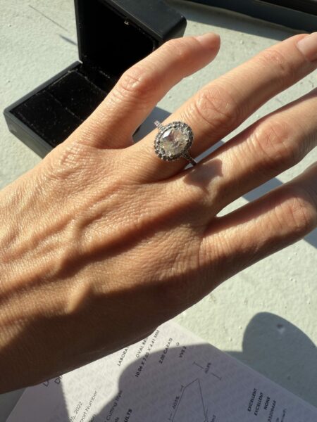 IGI 2 Carat G VVS2 Oval Lab Grown Ring