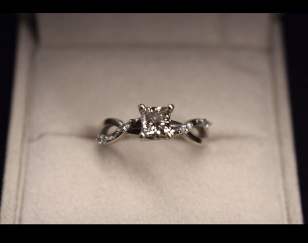 IGI .76 Carat J VS1 Princess Lab Grown Ring - Image 5