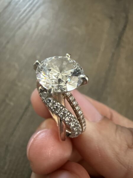 4.53 Carat E VS1 Round Lab Grown Ring