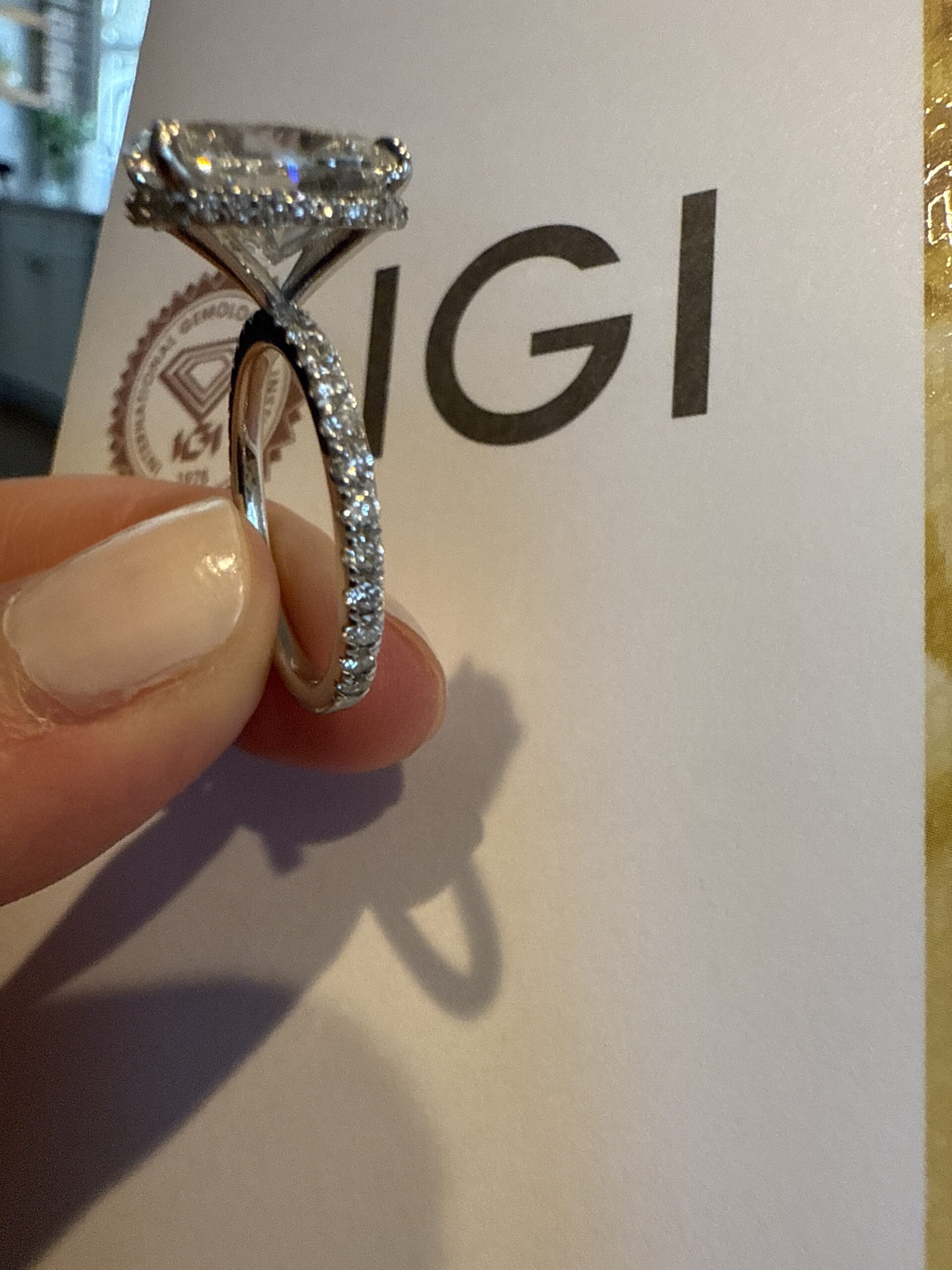 IGI 4 Carat E VS1 Oval Lab Grown Ring - Image 4
