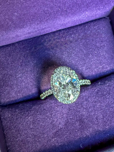 GSI 3.54 Carat F VS1 Oval Lab Grown Diamond Ring - Image 6