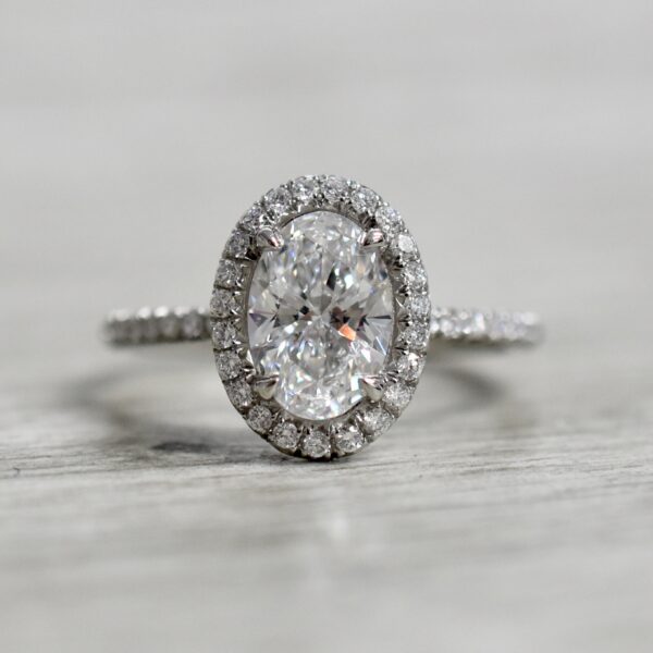 GCAL 1.8 Carat D VS1 Oval Lab Grown Ring - Image 5