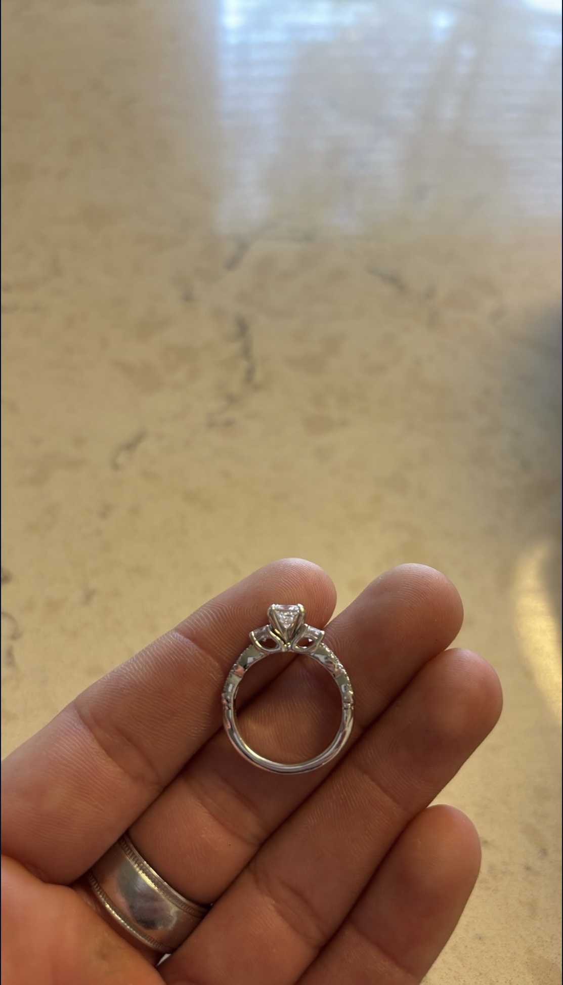 IGI 0.77 Carat E VVS2 Princess Lab Grown Ring - Image 2