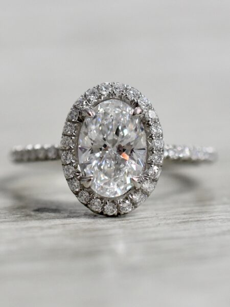 GCAL 1.8 Carat D VS1 Oval Lab Grown Ring
