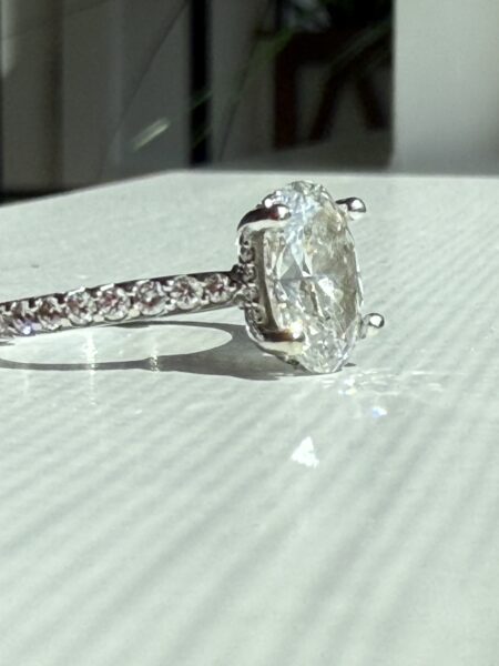 2.17 Carat G SI1 Oval Lab Grown Ring - Image 24