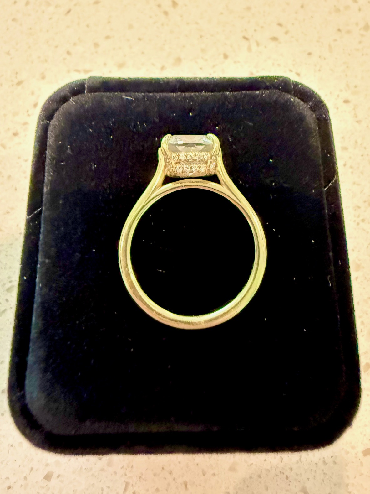 IGI 2.83 Carat Lab-Grown G VVS2 Cushion Lab Grown Diamond with 44 .14 CT Natural Diamond Ring - Image 3