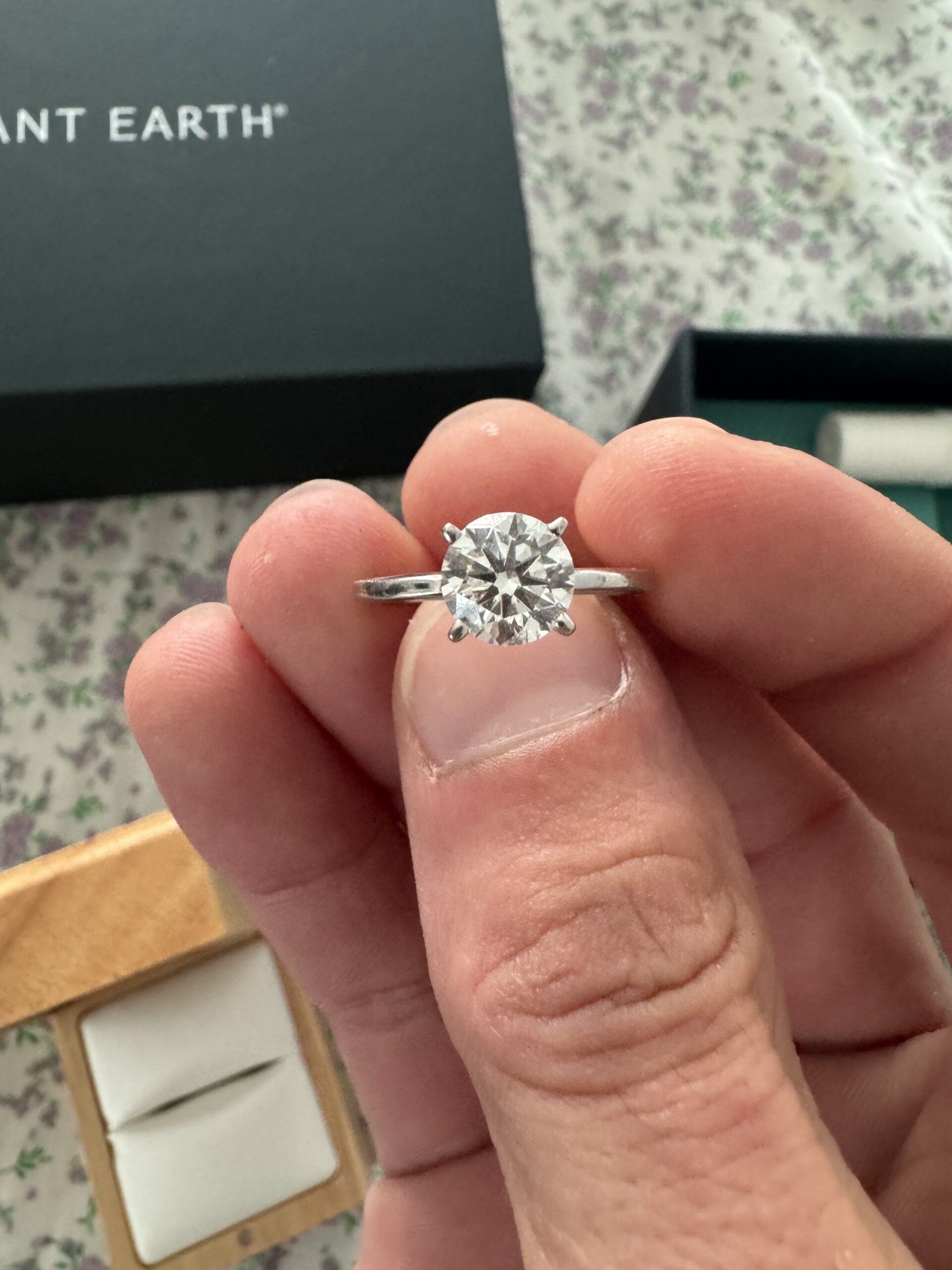 Not Sure/Unknown 1.50 Carat E VS1 Round Lab Grown Ring - Image 3
