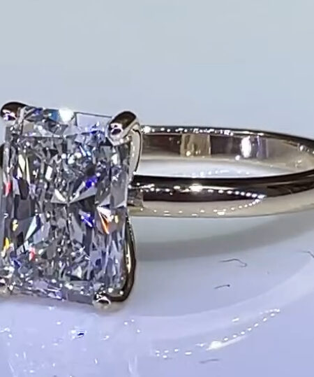 2.14 Carat D VVS2 Radiant Lab Grown Ring