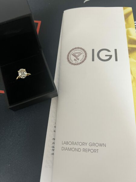 IGI 2.59 Carat G VS1 Oval Lab Grown Ring - Image 2