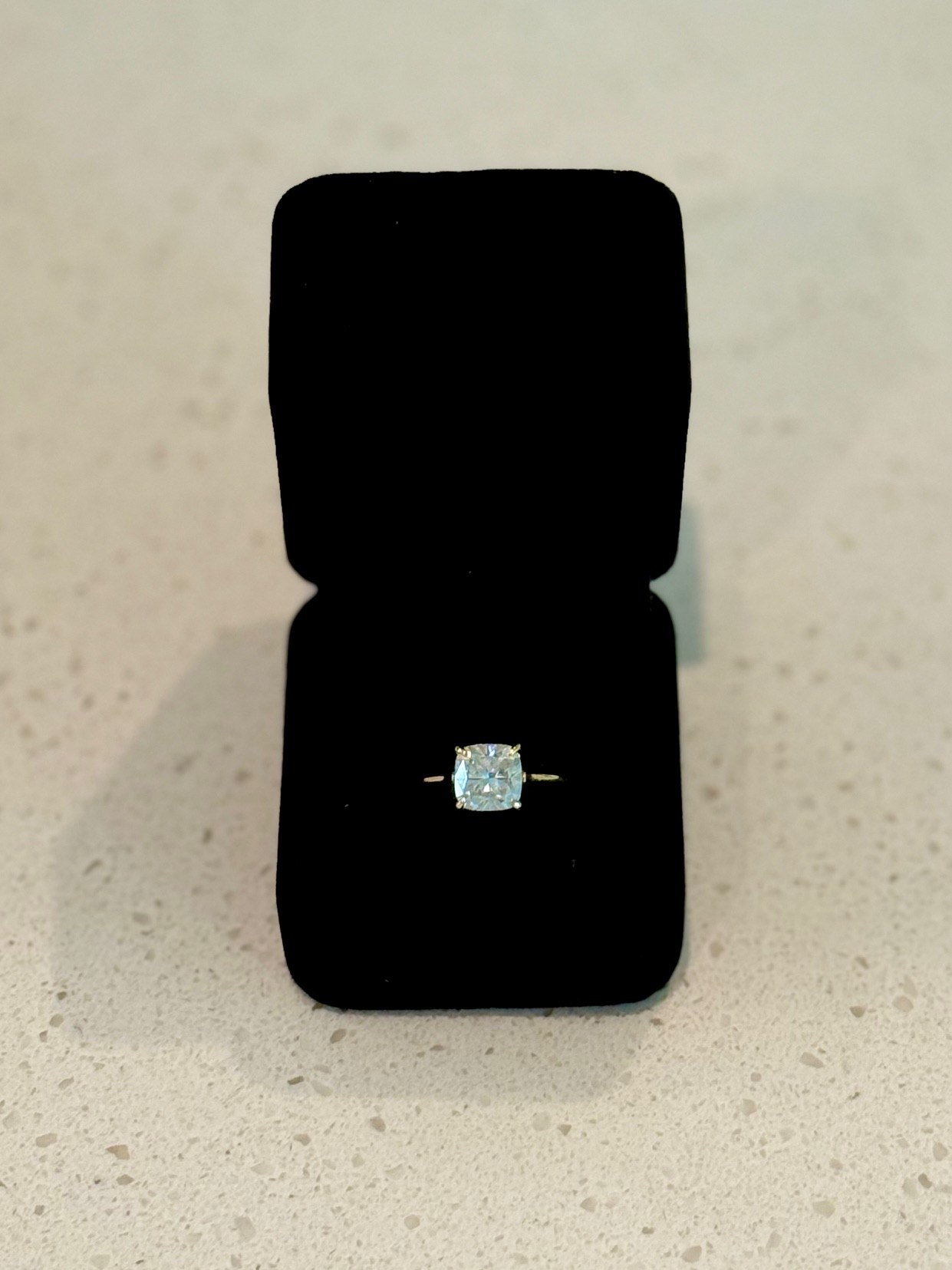 IGI 2.83 Carat Lab-Grown G VVS2 Cushion Lab Grown Diamond with 44 .14 CT Natural Diamond Ring - Image 1