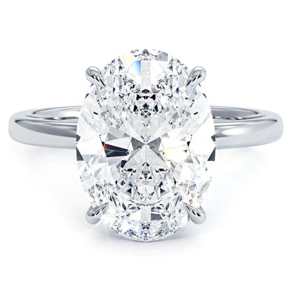 IGI 3.17 Carat H VS1 Oval Lab Grown Ring - Image 1