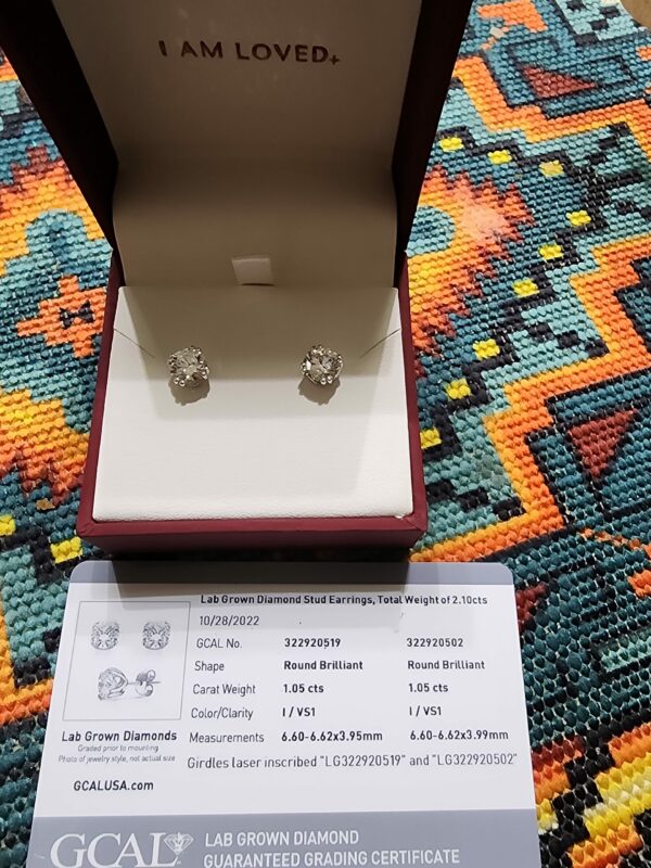 GSI 1.05 Carat I VS1 Round Lab Grown Other Diamond Jewelry - Image 3