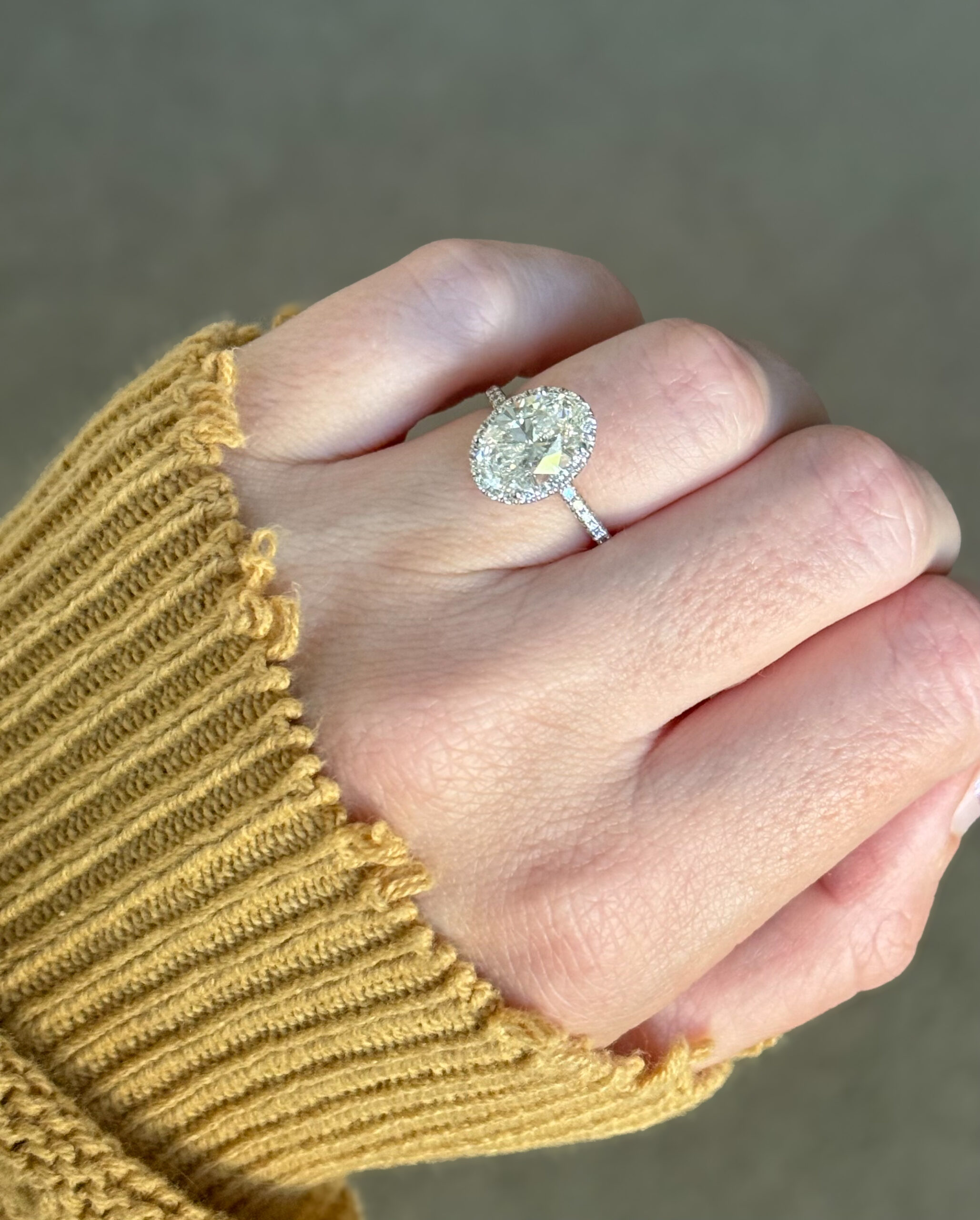 GSI 3.54 Carat F VS1 Oval Lab Grown Diamond Ring - Image 9