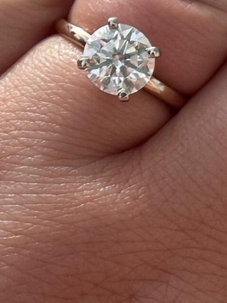 IGI 2.05 Carat E VVS2 Round Lab Grown Ring