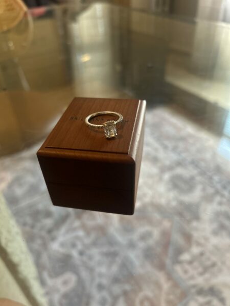 IGI 1.28 Carat F VS2 Radiant Lab Grown Ring