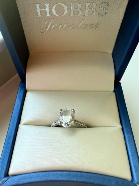 2.17 Carat G SI1 Oval Lab Grown Ring