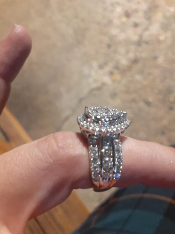 Not Sure/Unknown 3 Carat I I1 Pear Lab Grown Diamond Ring - Image 5