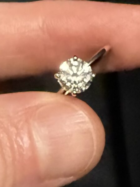IGI 1.05 Carat D VVS2 Cushion Lab Grown Diamond Ring
