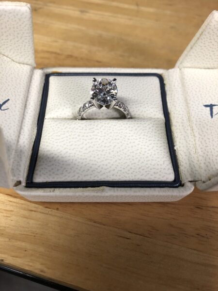 IGI 2.6 Carat D VS1 Oval Lab Grown Diamond Ring
