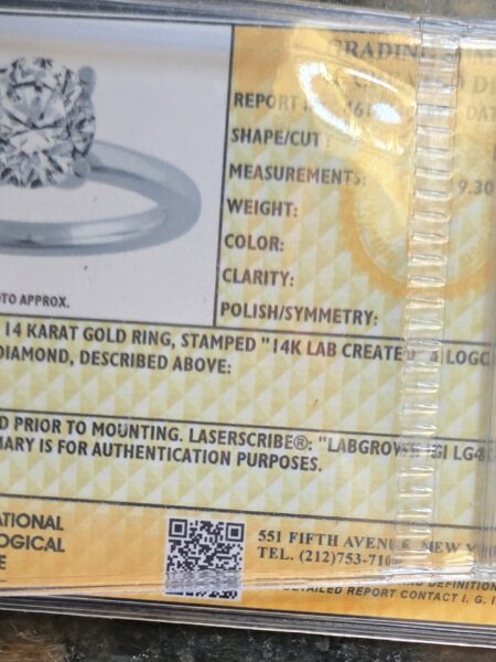 IGI 3.03 Carat E VS1 Round Lab Grown Diamond Ring - Image 3