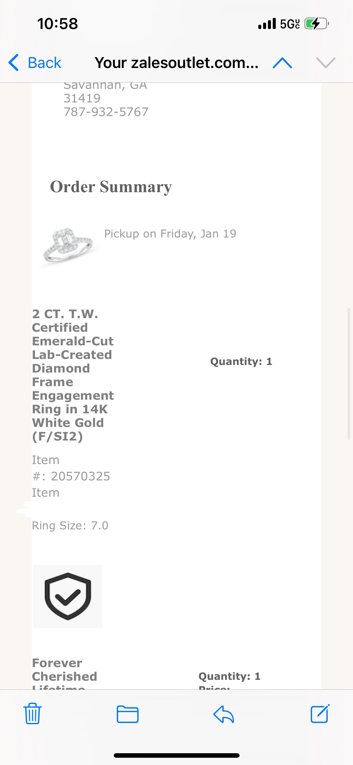 Not Sure/Unknown 2 Carat W SI2 Emerald Lab Grown Diamond Ring - Image 5