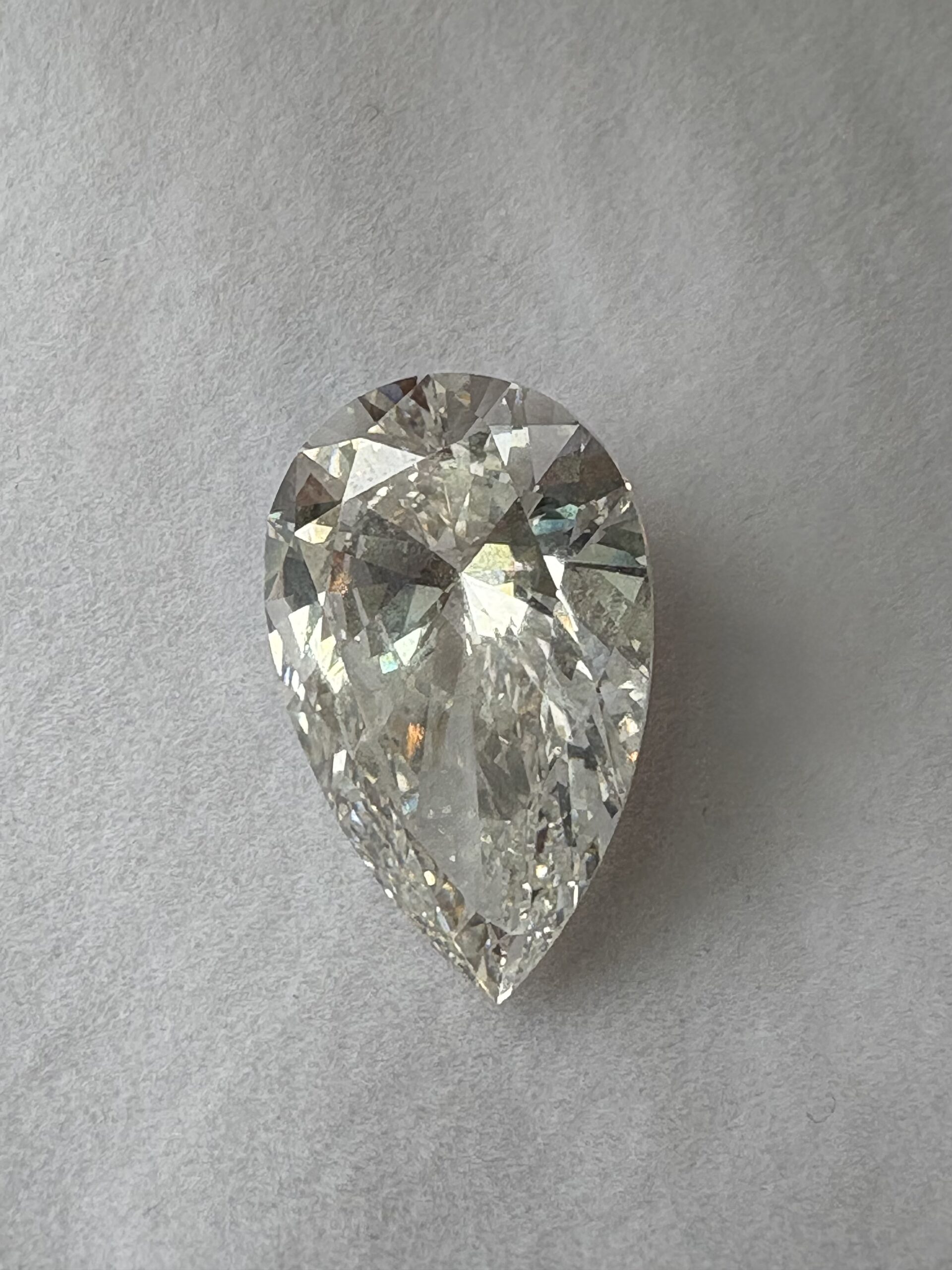 IGI 9.12 Carat E VVS2 Pear Lab Grown Diamond Loose Diamond - Image 2