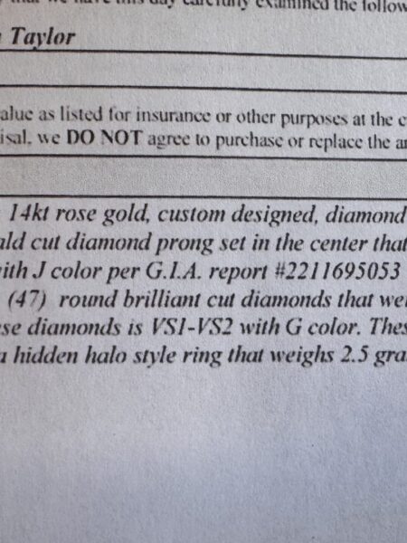 Not Sure/Unknown 3.01 Carat J VS1 Emerald Natural Diamond Diamond Ring - Image 22
