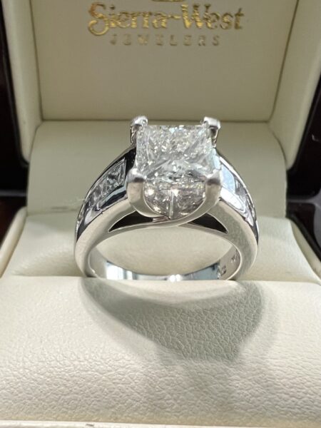 1.85 Carat H I1 Princess Natural Diamond Diamond Ring - Image 8