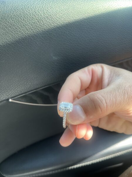 Not Sure/Unknown 2 Carat W SI2 Emerald Lab Grown Diamond Ring