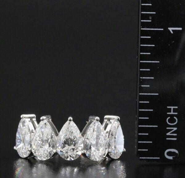 Not Sure/Unknown 4.1 Carat E VVS1 Pear Lab Grown Diamond Ring - Image 6